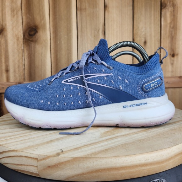Brooks Glycerin 20 Womens 10.5 B‎ Blue Athletic Shoes Running Sneakers Trainers - Picture 3 of 12